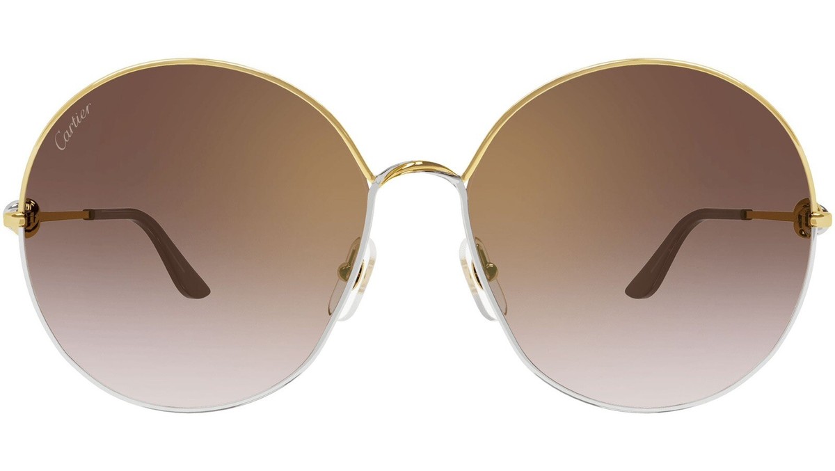 Cartier Trinity sun glasses. Gold Frame CT0360S 002 New Full Kit