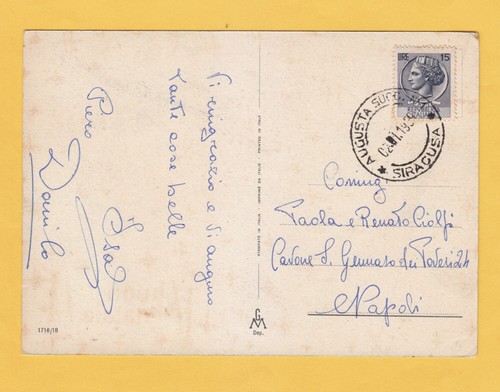 Cartolina Auguri di Buon Natale viaggiata 1959  - Foto 2 di 2