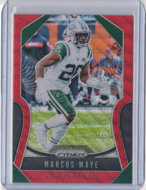 MARCUS MAYE 2019 Panini Prizm RED WAVE Refractor #33 JETS 024/149
