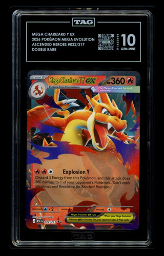 Mega Charizard Y ex graded TAG 10 for sale on eBay
