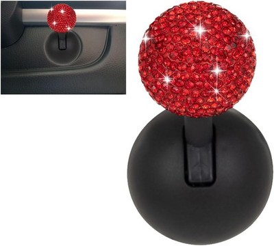 Rhinestone Push Start Button Cover for Car, Computer and More, Engi Color: Red