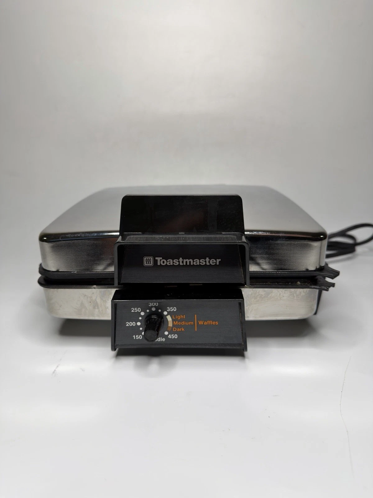 Vintage Toastmaster 270B Chrome Waffle Iron Double Griddle Non-Stick Tested