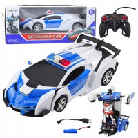5905991089605 Auto Robot 2W1 Policja RadiowóZ Policyjny Zdalnie Sterowany Rc 1:1
