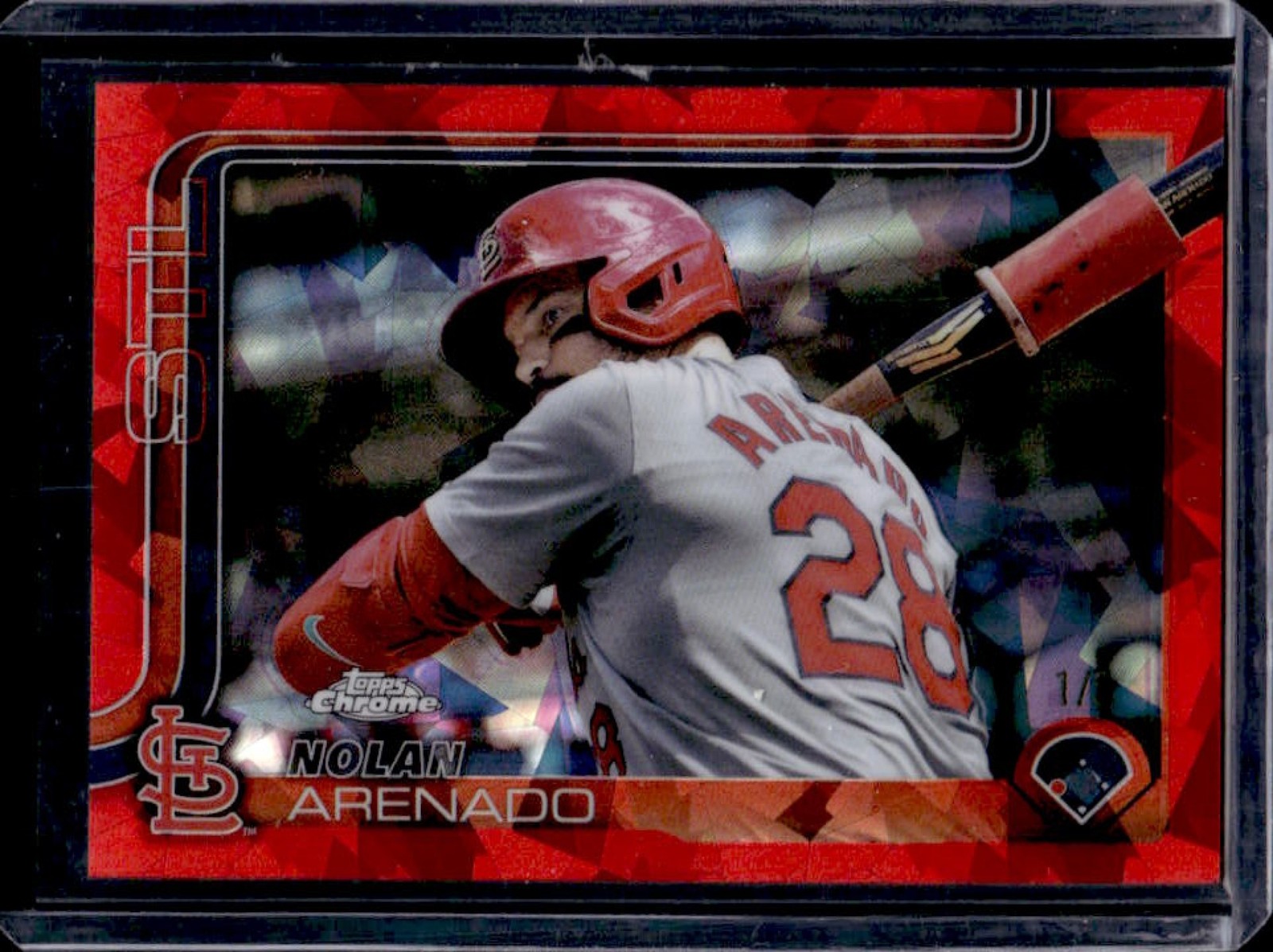 2025 Topps Chrome Sapphire Nolan Arenado Image Variation Red Refractor #/5