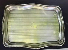 Antique Silver Plated Cocktail Drinks Tray Edwardian Ribbon Bow  EPNS English