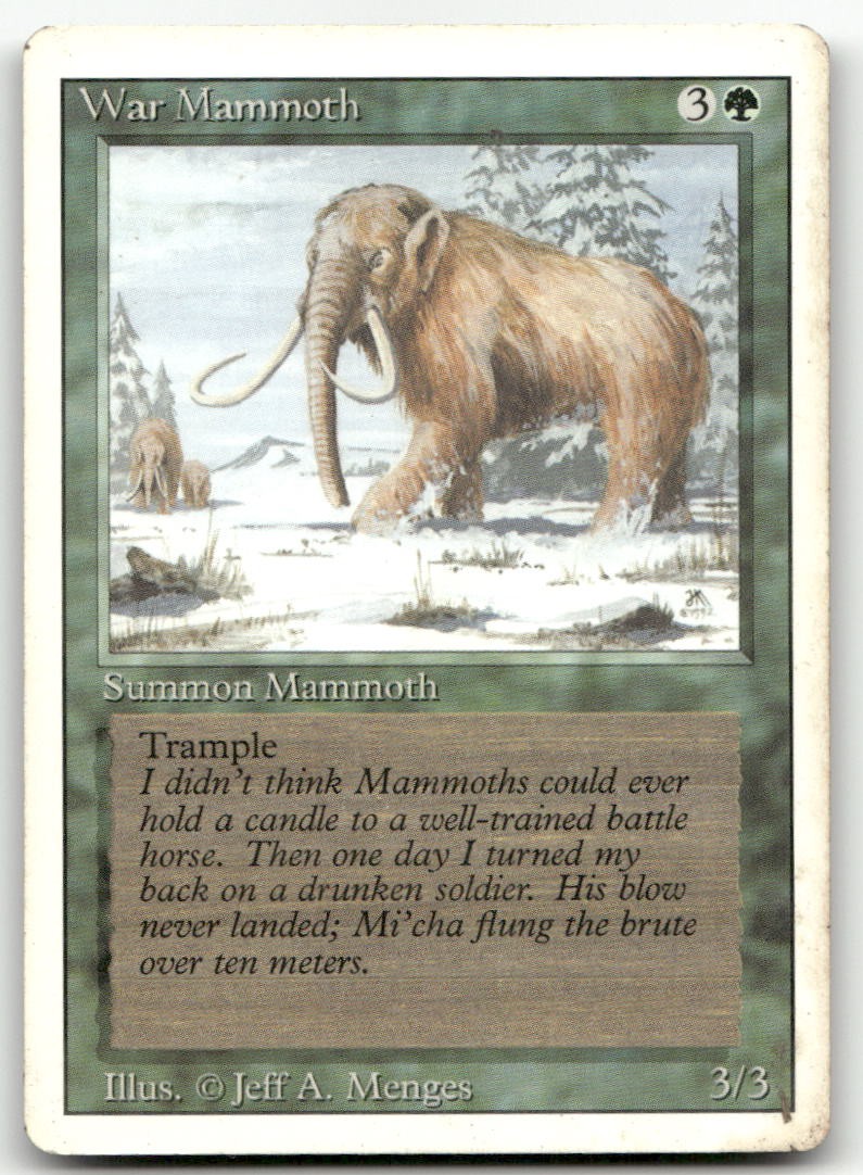 War Mammoth (LP) Revised Edition 3ED Magic MTG
