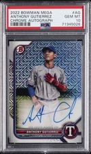 2022 BOWMAN CHROME MB AUTOS #AG ANTHONY GUTIERREZ PSA 10 AUTO