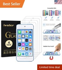 4-Pack Tempered Glass Screen Protector for iPod Touch 5G 6G 7G - 9H Hardness
