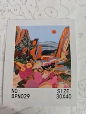 Landscape Paint by Numbers Kit for Adults-Mountain Adult Paint by Number Kits...