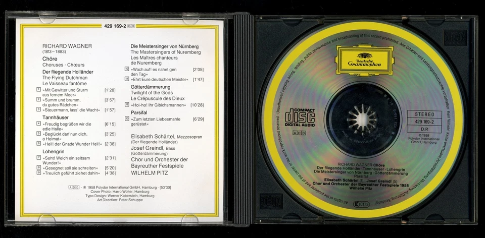 Richard WAGNER★CHÖRE • Lohengrin Parsifal Tannhäuser…★Deutsche Grammophon★S. GUT - Bild 2 von 3