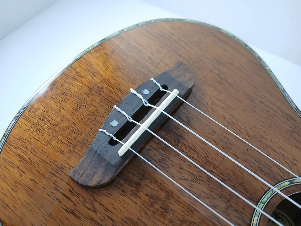 Oscar Schmidt OU5 Koa Wood & Abalone CONCERT UKULELE w/ Grover Tuners EXCELLENT - Image 4 of 4