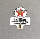 VINTAGE TEXACO GASOLINE PLATE TOPPER PORCELAIN SIGN CAR GAS TRUCK OIL MOTORCYCLE