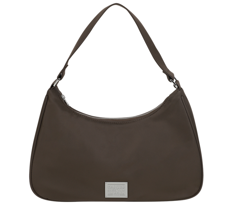 Authentic MARITHÉ FRANÇOIS GIRBAUD Classic Logo Hobo Bag - Brown Nylon