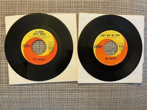 The Beatles TESTED (Lot of 2) 45 rpm vinyl records Capitol Records