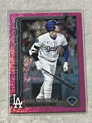 2025 Topps Shohei Ohtani Nod & Smile SP Pink Holofoil #US84 Los Angeles Dodgers