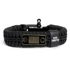 Hero Paracord Survival Bracelet for Men - Bronze USA Flag, Supports Veterans