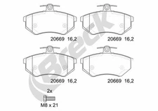 Breck 20669 00 701 00 brake pad set, disc brake for Audi, VW