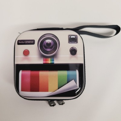 Retro Instant Camera Hard Shell Case Earbuds Airpods Coin Purse Shockproof NEW