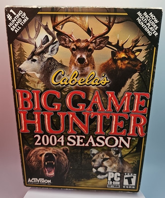 Cabela s Big Game Hunter 2004 Season (PC, CD-ROM) CIB With Manual & Insert