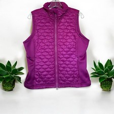 LL Bean Vest Womens M Thinsulate Puffer Quilted Cabincore Zip Travel Outdoors