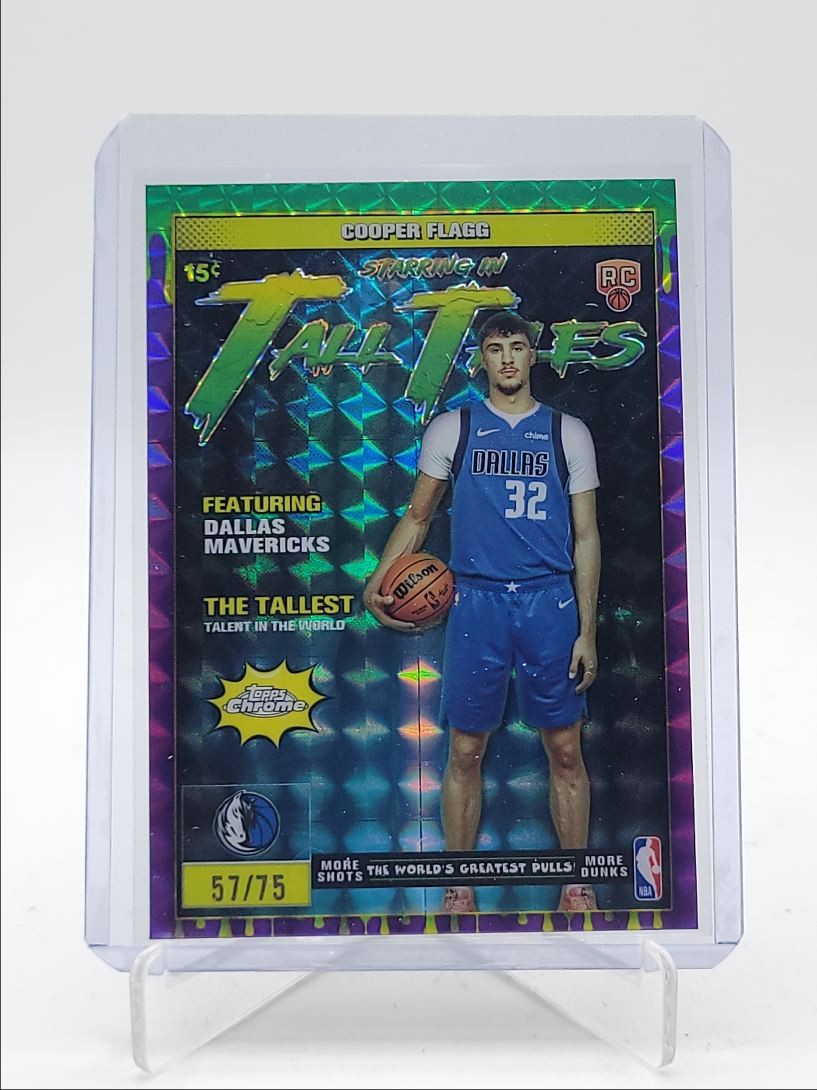 COOPER FLAGG 2025-26 TOPPS CHROME TALL TALES ROOKIE PURPLE GEO RC /75 Q5692