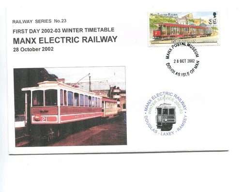 Isle of Man 2002 First Day Winter Manx Electric railway cover