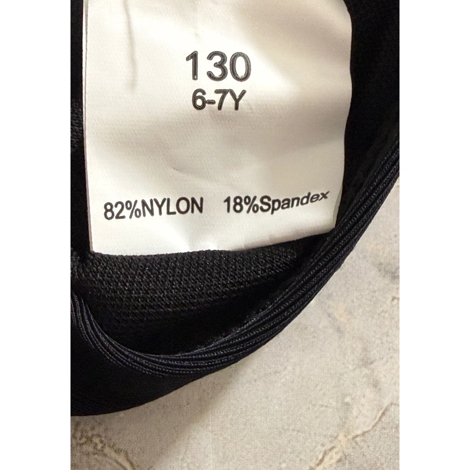 Girls Black Swimsuit Set, Crisscross Back Tankini, Knotted High Waisted 6-7Y - Image 4 of 4