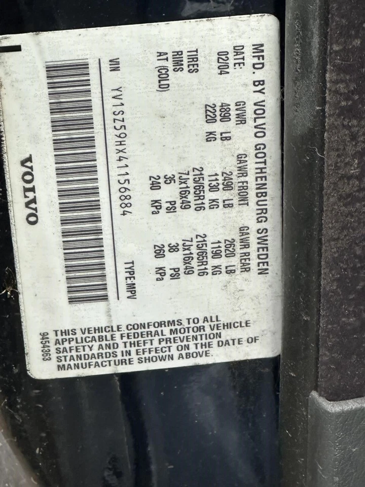 Estación de purificador de aire Wgn con turbo mercado de EE. UU. compatible con 01-07 VOLVO SERIE 70 1399337 Foto 4 de 4