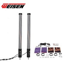 2x 2FT COB Thick LED Whip Spiral Chasing RGB Fat Whip Lights For Can Am Polaris