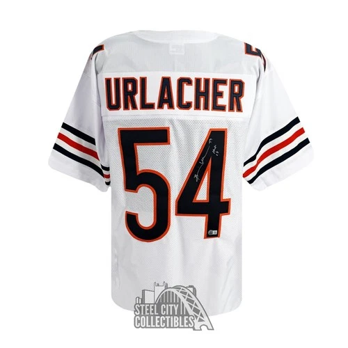 Brian Urlacher HOF 18 Autographed Chicago White Custom Football Jersey - BAS