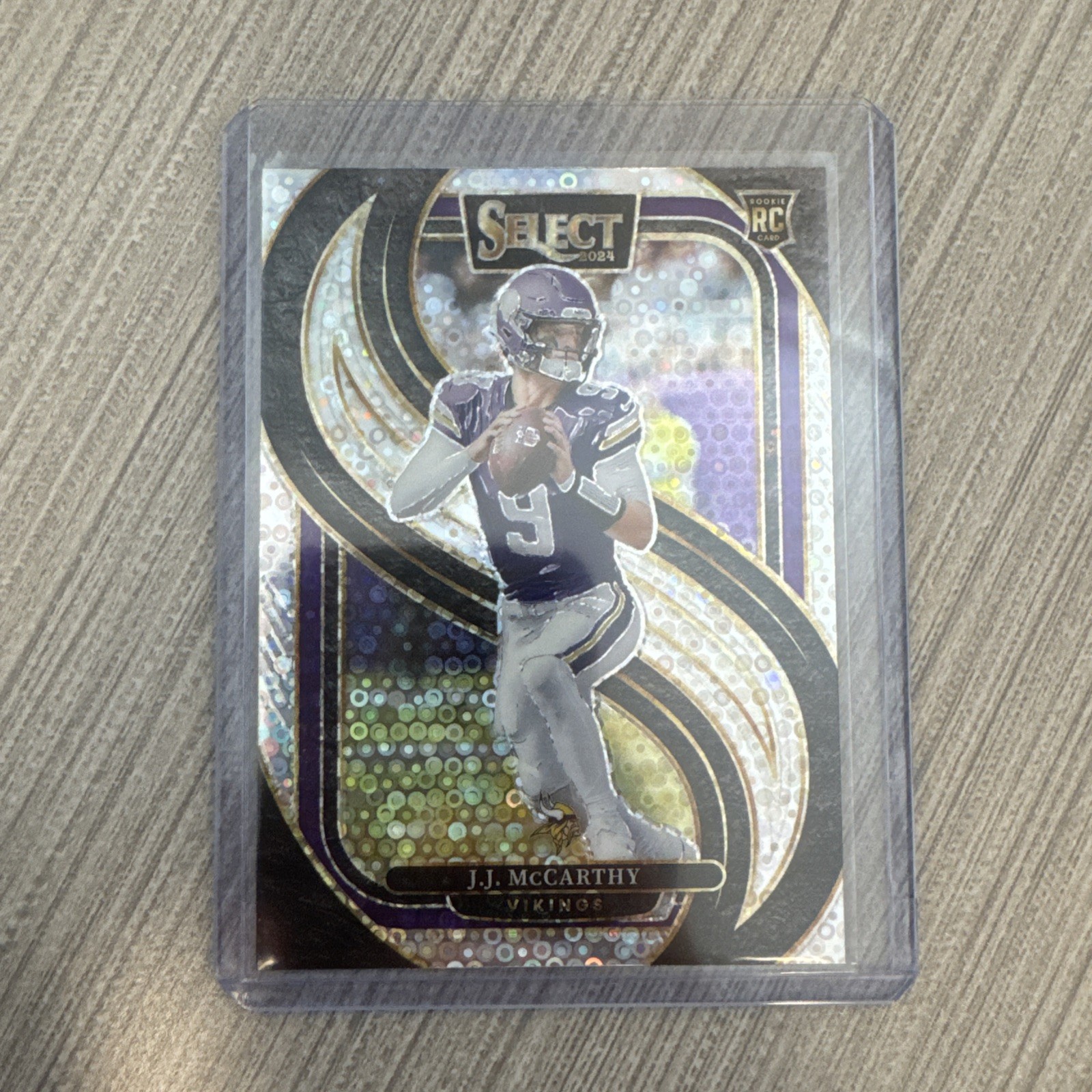 2024 PANINI SELECT JJ MCCARTHY PREMIER LEVEL SILVER DISCO  PRIZM #134 RC rookie