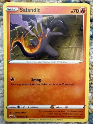 Salandit 027/202 Swsh01: Sword & Shield Regular Common NM - Image 1 of 2