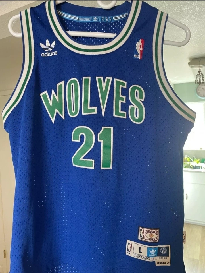 Camiseta Adidas Hardwood Classics Kevin Garnett Minnesota Timberwolves niños talla L Foto 4 de 4