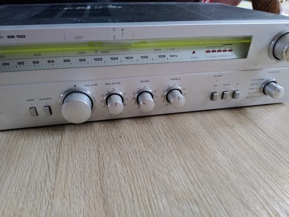 Telefunken Receiver RR100 silber 80er Jahre Baustein Vintage Kult - Bild 4 von 4