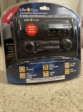 LIFE GEAR AM FM WEATHER BAND NOAA FLASHLIGHT LAMP RADIO CRANK NEW 