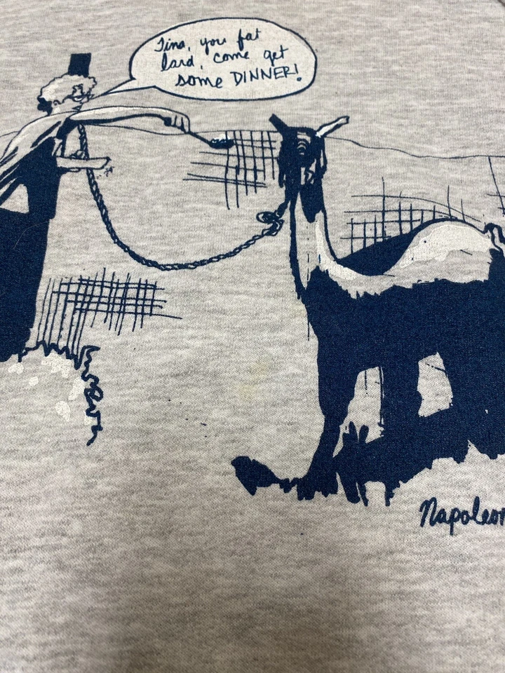 Moletom com capuz vintage Napoleon Dynamite masculino tamanho grande “Tina You Fat Lard” Y2K 2006 - Imagem 3 de 4