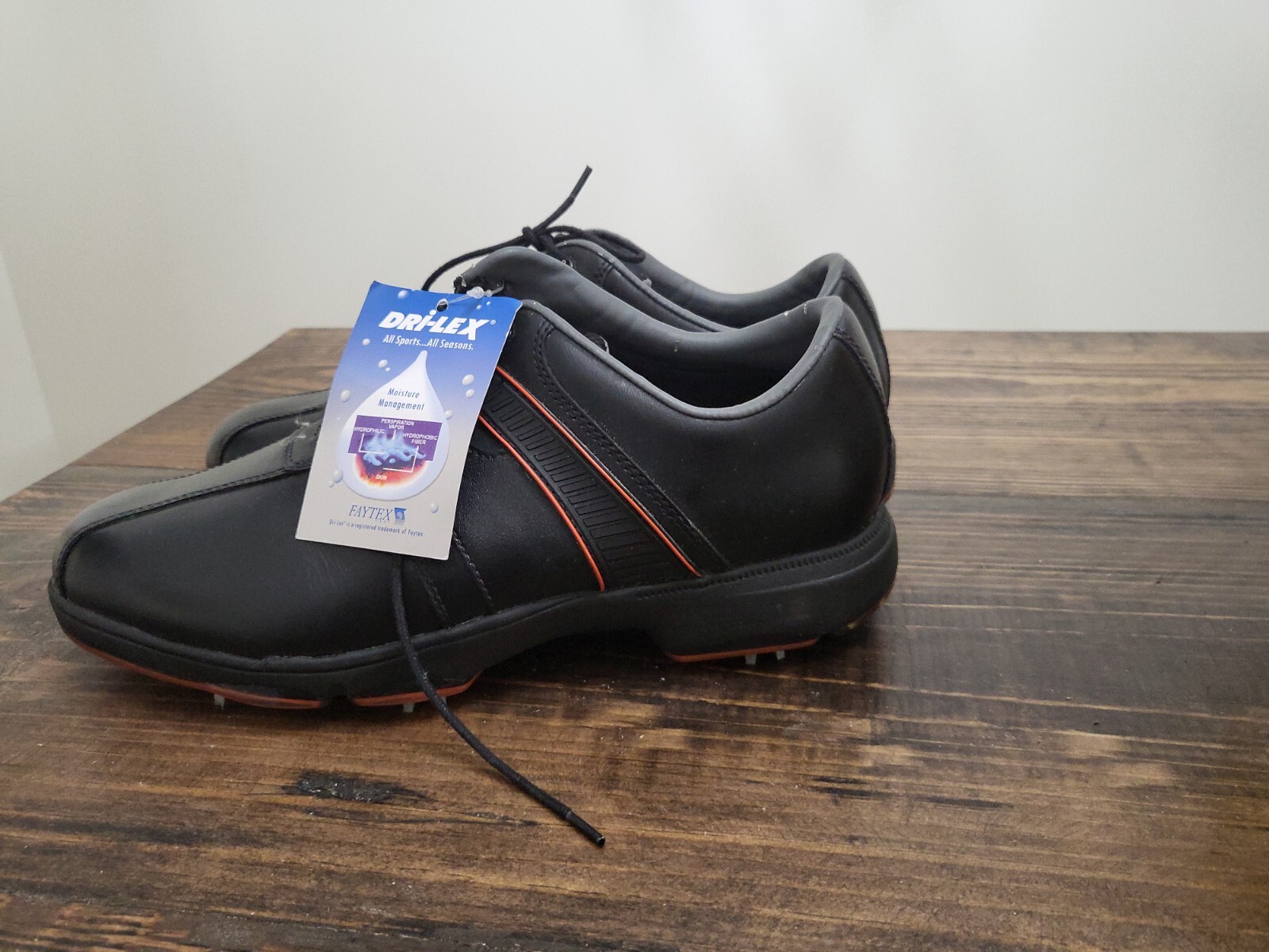 New Walter Hagen Golf Shoes Men's SZ 11 M Black Leather Ortholite Course Casual eBay