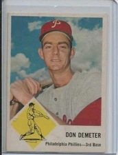 1963  Fleer Baseball Card Don Demeter 3rd Base Philadelphia Phillies NR MT # 53