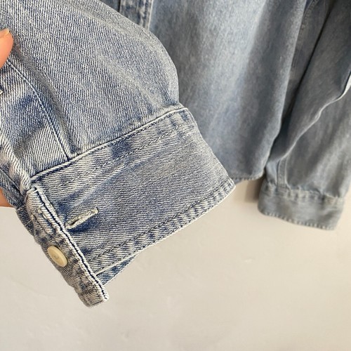 Quince Denim Chambray Top Women Size XL Blue Medium Wash Button Down - Picture 6 of 12