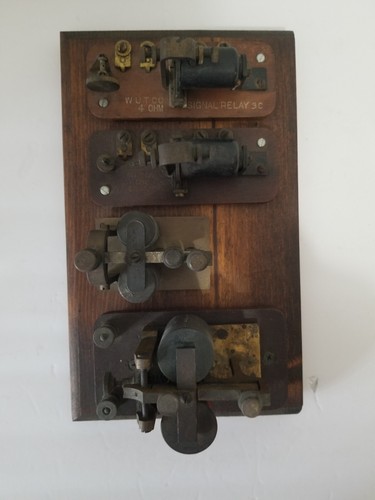 Western Union Tel. Co. Telegraph Relay Bunnell Display Antique on Board - Zdjęcie 13 z 22
