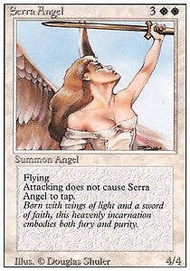 Magic/MTG Serra Angel 3ED- Uncommon Englisch Played