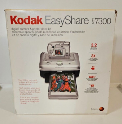 Kodak EasyShare C340 Silver 5.0MP Digital Camera w/ Printer Dock - Tested