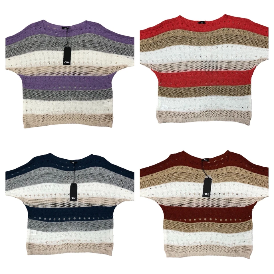 MAGLIA in Filo-T-Shirt-AKE'- Maniche Corte Collez. Prim.Estate-SALDI -SCONTO 30% - Immagine 2 di 4