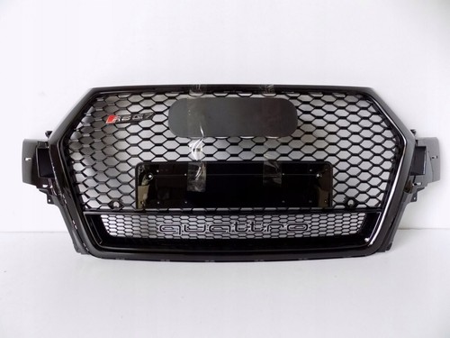 Für Audi Q7 4M SQ7 2016-2019 Frontgrill Kühlergrill RS Glänzend Schwarz Grill - Picture 3 of 6