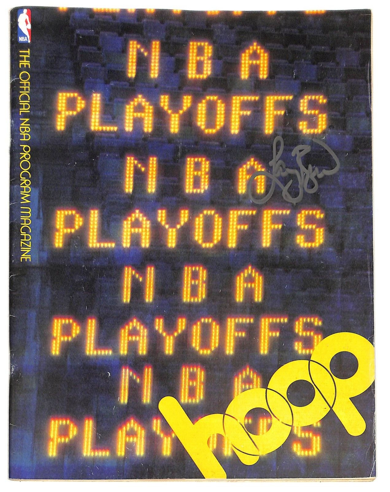 Larry Bird Autographed 1980 NBA Program PSA/DNA 1st Playoff Game
