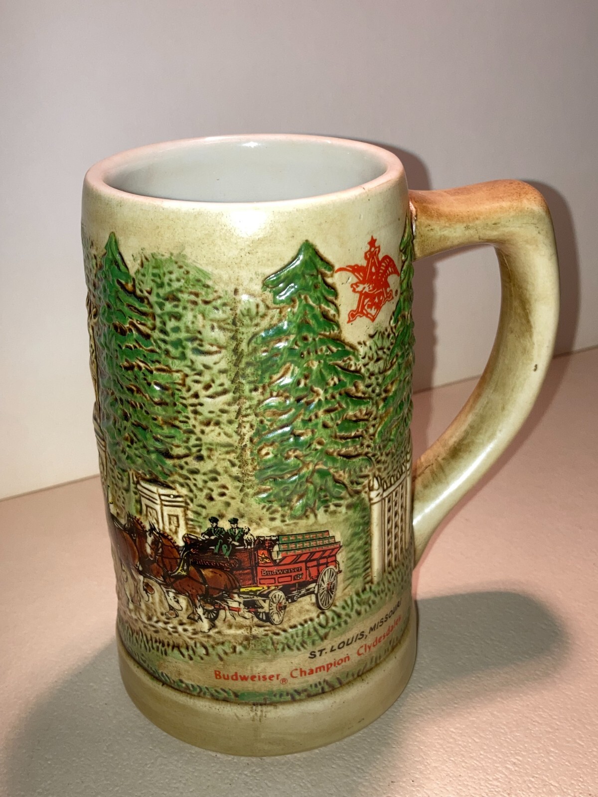 AnheuserBusch / Budweiser Stein "Clydesdales (Grant's Farm)" CS15 1976