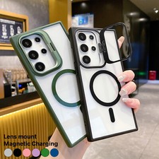 For Samsung Galaxy S26 S25 S24 S23 S22 Ultra MagSafe Magnetic Lens Stand Case