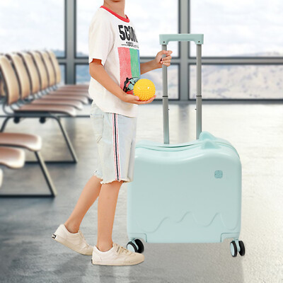 18'' Kids Ride-On Suitcase Children's Luggage Case Rolling Luggage With Lock