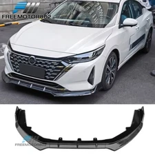 For 24-25 Nissan Sentra 4DR IKON Front Bumper Lip Splitter PP Carbon Fiber Print