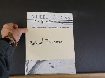 Wheel Clicks 1979 Mai Pacific Railroad Society zwei PRS Bakersfield Züge Ende Ei